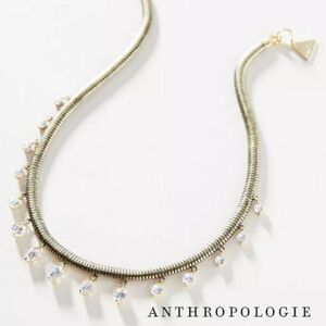 Anthropologie Crystal Drop Necklace